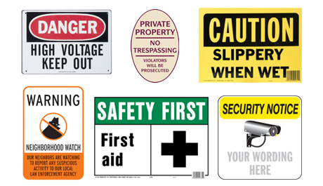 Shop Safety Signs
